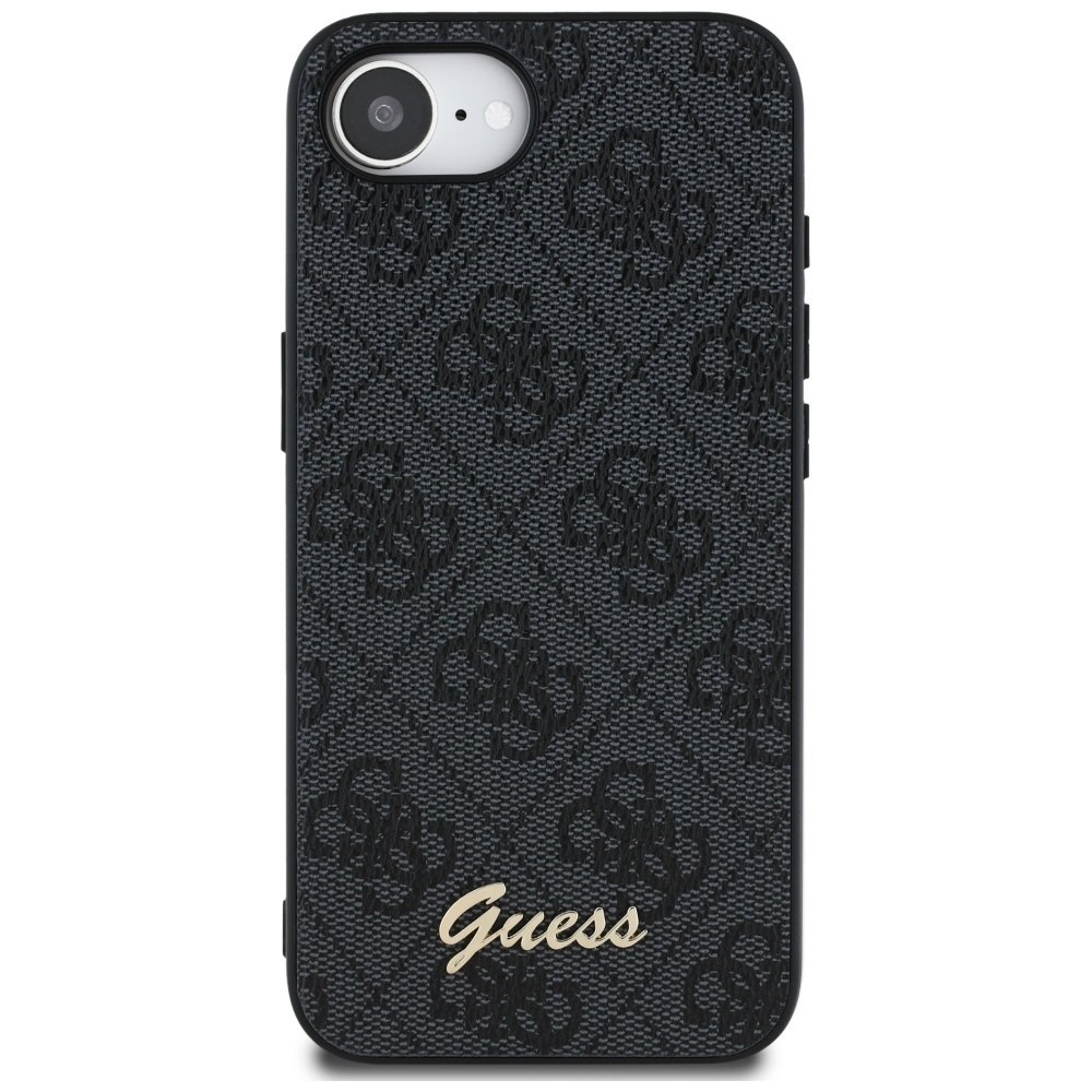 Etui Guess 4G Script Logo MagSafe do iPhone 16e czarny